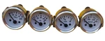 Oil Pressure Temperature Volt Fuel 2 Inch Electric Gauges Set White Chrome. Fixed Price $24.49.