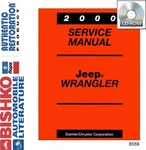 Jeep Wrangler 2000 Digital Shop Manual - Disc Cd. Fixed Price $47.47.