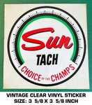 Sun Tach Choice Of The Champs - Vintage 90'S Clear Vinyl Decal Sticker Racing. Fixed Price $9.40.