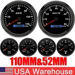 110MM Gps Speedometer 120MPH Tacho 8000RPM&52MM Fuel/temp/oil/volt Gauge Set Us. Fixed Price $153.78.