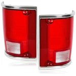 Tail Lights Lamp Lens W/chrome Bezel Cover For 1973-1991 Chevy C10 C20 C30 K10. Fixed Price $21.50.
