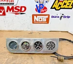 Vintage Stewart Warner 4 Gauge Panel Temperature Oil Pressure Fuel Volts. Fixed Price $399.99.