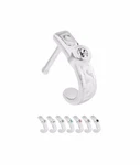 925 Stering Silver Nose Hugger Stud Bone Tribal 18G, 20G, 22G. Fixed Price $22.09.