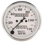 Autometer 1693 Old-tyme White Speedometer, 3-1/8", 120 Mph Mechanical. Fixed Price $164.70.