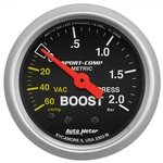 Autometer 3303-M Sport-comp Vacuum/boost Gauge 2-1/16" Full Sweep. Fixed Price $99.80.