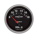 Autometer Sport-comp Ii Electrical Voltmeter Gauge 2 5/8" Dia Black Face 7691. Fixed Price $91.99.