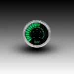 Intellitronix Green Led Water Temp Gauge - Black Faceplate / Chrome Bezel. Fixed Price $108.97.