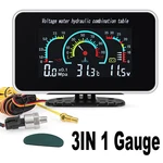 3 In Lcd Digital Water Temp Voltmeter Oil Pressure Gauge Car Kit 12V/24V. Fixed Price $24.47.