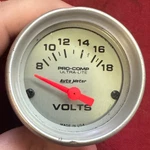 Auto 4491 Ultra-lite Voltmeter Gauge, 2-5/8", 8-18V. Fixed Price $40.00.