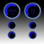 Intellitronix Blue Led Analog Bargraph Gauge Set With Black Bezel B9999B. Fixed Price $532.34.