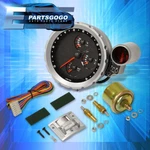 Universal 5.5" 4-IN-1 Oil Water Temp Gauge Cluster Tachometer Carbon Silver. Fixed Price $45.99.