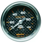 Autometer 4721 Carbon Fiber Oil Pressure Gauge, 2-1/16", 100 Psi, Mechanical. Fixed Price $105.84.