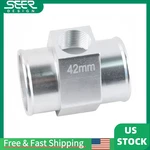 42MM Joint Pipe Radiator Hose Adapter For 1/2" - 14NPT Water Temp Gauge Sensor. Fixed Price $10.99.