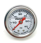 Marshall Gauge 0-60 Psi Fuel Pressure Oil White 1.5" Diameter Liquid. Fixed Price $29.95.