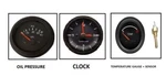 Aftermarket Porsche Replica Temperature Oil Pressure Clock Set 91464111830. Fixed Price $135.00.