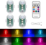 4PCS Wireless Led Strobe Lights With Remote Control, 8 Colors Usb Colorful. Fixed Price $14.52.