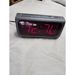 Micronta Vintage Large Red Led Digital Alarm Clock Radio Shack 63-802 Gray. Fixed Price $19.99.