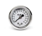 Holley Analog Mechanical Fuel Pressure Gauge 1/2" Dia White Face 26-504. Fixed Price $112.94.