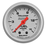 Auto Meter Ultra-lite Fuel Pressure 0-15 Psi Mechanical 2-1/16" Gauge Universal. Fixed Price $106.29.