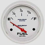 Auto 200761 Pro-comp White Phantom Marine Fuel Level Gauge Diameter: 2-5/8. Fixed Price $80.99.