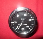 Vintage Stewart Warner 1/8" 5-100 Psi 1/2 White Needle Mech. Oil Pressure Gage. Fixed Price $65.00.