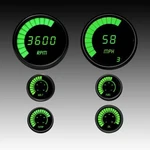 Multi-gauge Led Digital Bargraph Set Green B9999G Made In Usa. Fixed Price $449.90.