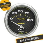 Auto Meter 4827 Carbon Fiber Ultra-lite Oil Pressure Gauge, 2-5/8", 100 Psi. Fixed Price $185.83.