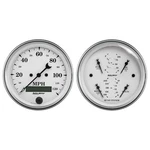 Autometer 1600 Gauge Kit 2 Pc. Quad Speedometer 3/8" Old Tyme White. Fixed Price $504.77.