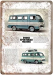 Vintage 1965 Dodge Wagons Auto Ad Retro Look Reproduction Metal Sign AM2617. Fixed Price $29.95.