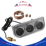 2" 52MM Chrome Car 3 In 1 Triple Gauge Set Kit Amp Meter Water Temp Oil Pressure. Fixed Price $21.95.