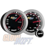 Glowshift 52MM Tinted 30SPSI Boost/vacuum & 100PSI Oil Pressure Gauge Set. Fixed Price $94.99.