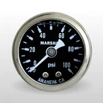 Marshall Fuel Pressure Gauge MS00100; 0-100PSI 1-1/2 In. Liquid Filled, Blk/chrm. Fixed Price $26.42.