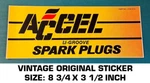 Accel U-groove Spark Plugs Vintage Original Decal Sticker Performance-engine. Fixed Price $7.24.