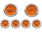 Motor Racing Classic Orange 6 Gauge Set Mechanical Speedometer Mph F Psi. Fixed Price $197.59.