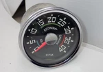 Vintage Stewart Warner 4,000 Rpm Tachometer Color Dial Curved Glass Lens Danger. Fixed Price $225.00.