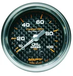 Auto Meter 4721 Carbon Fiber 100 Psi Mechanical Oil Pressure Gauge 1/16". Fixed Price $94.00.