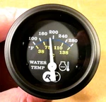 Record HG129 Electric Water Temperature Gauge & Sensor - Black Bezel Face 2". Fixed Price $22.03.