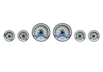 Dakota Digital Universal Gauge Round Kit Silver Alloy / Blue Light #VHX1060SB. Fixed Price $1021.25.