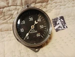 Vintage Stewart Warner Crescent Moon Curved Glass Lense Oil Pressure Gauge!. Fixed Price $250.00.