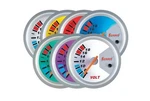 Summit Seven Color Electrical Voltmeter Gauge 1/16" Dia White Face G2871. Fixed Price $29.99.