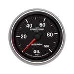 Autometer 7621 Sport-comp Ii Mechanical Oil Pressure Gauge 5/8" Dia Black Face. Fixed Price $116.98.