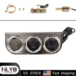 Mechanical 2'' 52MM Chrome Triple Gauge Set Water Temp+oil Pressure+amp Meter. Fixed Price $29.89.