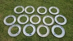 Lot Of 13 Vintage Stainless Beauty Rings For 15" Wheels Set 4 Trim Rims. Fixed Price $199.00.