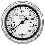 Stewart Warner Wings Tachometer 0-8,000 3/8" Dia In-dash White Face 82659. Fixed Price $208.99.