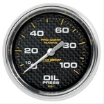 Auto Meter Marine 200777-40 2-5/8" Oil Pressure, 0-100 Psi, Carbon Fiber. Fixed Price $83.99.