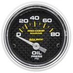 Auto 200744-40 Pro-comp Carbon Fiber Marine Oil Pressure Gauge Diameter:. Fixed Price $54.99.