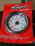 Sunpro Super Ii CP7903 3-3/8 Tachometer White/chrome Nos New!. Fixed Price $220.00.