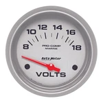 Autometer 200757-33 Gauge Voltmeter 5/8" 18V Electric Marine Silver. Fixed Price $103.46.
