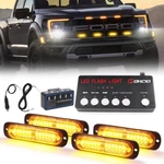 Foxcid 4 Led Emergency Grille Surface Mount Strobe Light Ultra Slim Sync Flash. Fixed Price $39.99.