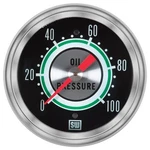 Stewart Warner Green Line Mechanical Oil Pressure Gauge 2 5/8" Dia Black Face. Fixed Price $154.99.